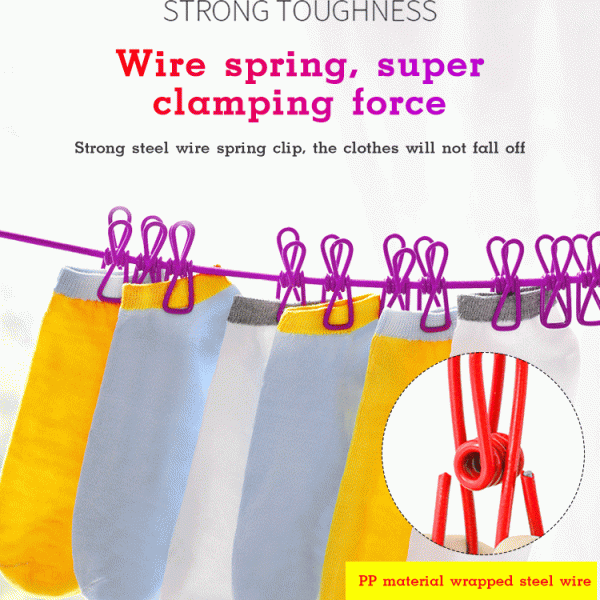 Stretchy Clothesline – painduv köis riiete kuivatamiseks slider