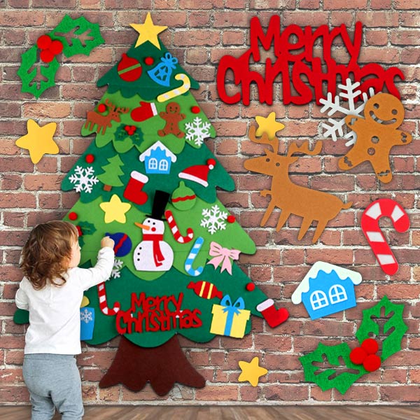 FELT CHRISTMAS TREE – Vildist puu koos kaunistustega slider